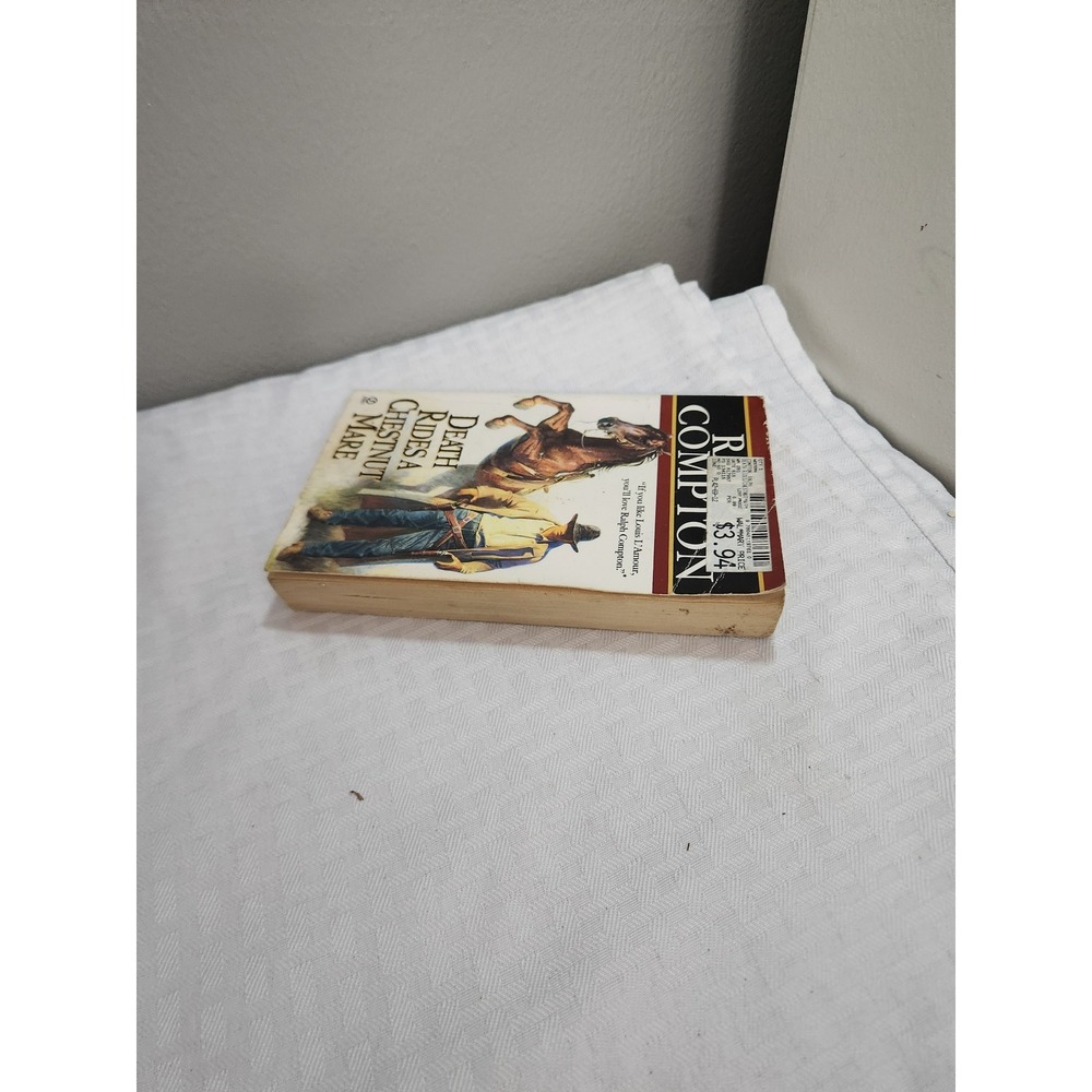 Death Rides a Chestnut Mare Ralph Compton Western Paperback Book Signet - Picture 4 of 4